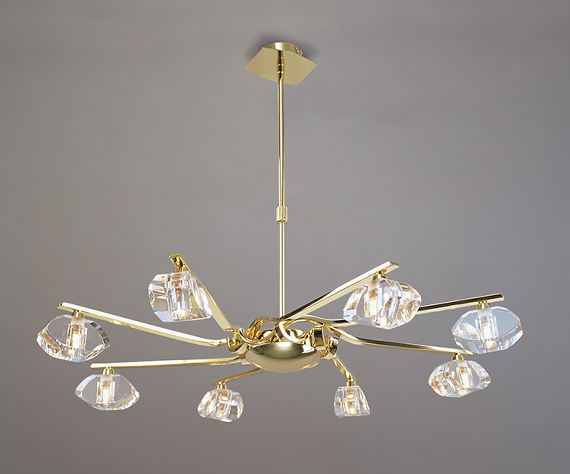 Alfa Polished Brass Ceiling Lights Mantra Multi Arm Fittings